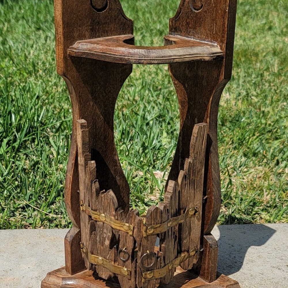 Vtg Wooden Western Saloon Doors Wine Bottle Holder
